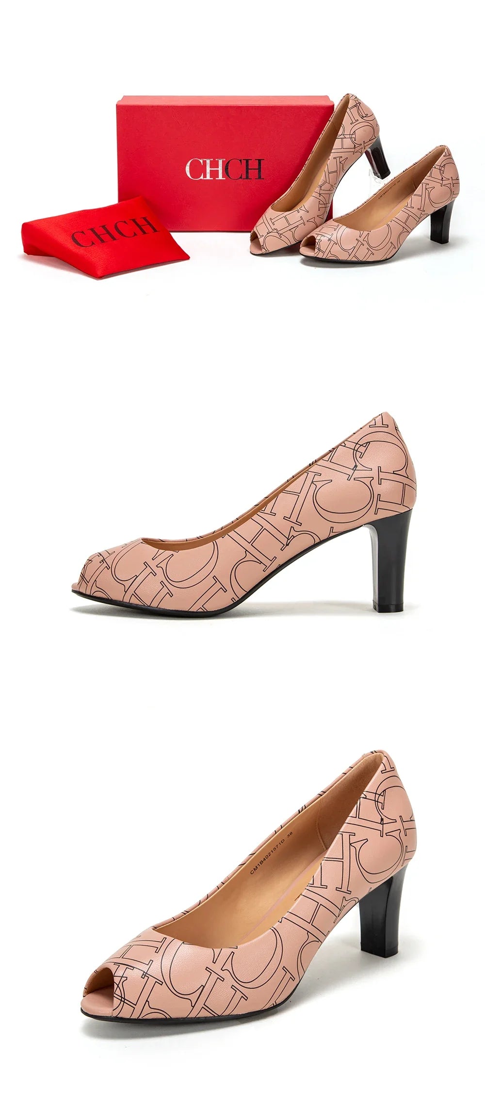 Women's Sandals High Heel Leather Fish Mouth Design Sense Casual Shoes Dress Summer Beach