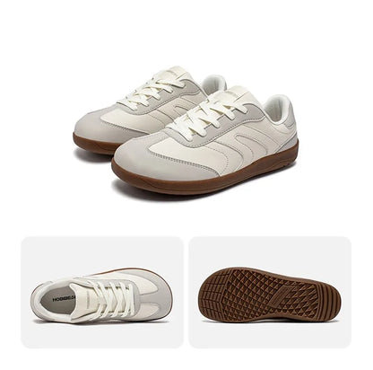 Wide Toe Shoes Unisex Artificial Leather Barefoot Sneakers Casual Retro Zero Drop Shoes for Women Men