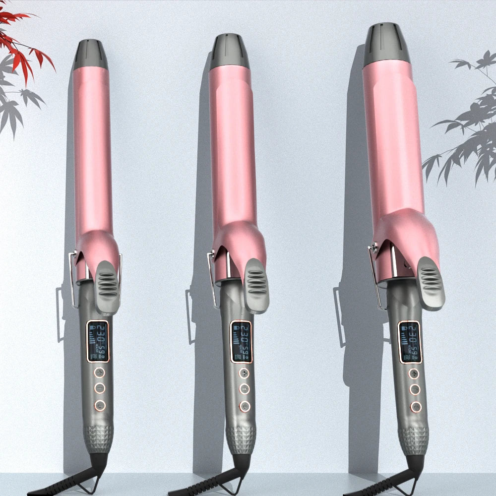 1pcs 19/25/32/38 MM Professional Hair Curler Wave Ceramic Coated Plate PTC Heater LCD Display Curling iron