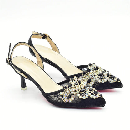 Latest Party Shoes and Bags To Match for Nigerian Wedding Pumps Bride Luxury African Shoe and Bag Set for Party in Women