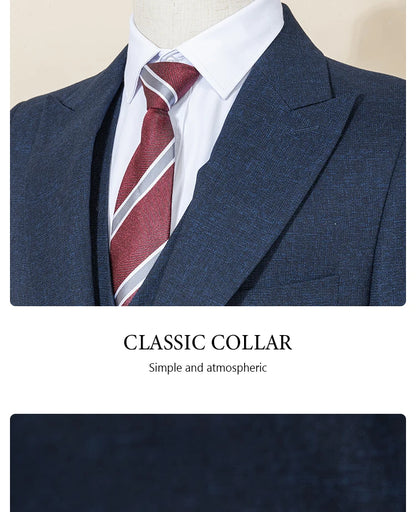 High Quality Male Groom Wedding Blazers Slim fit casual evening gown Business Office Men's Suits