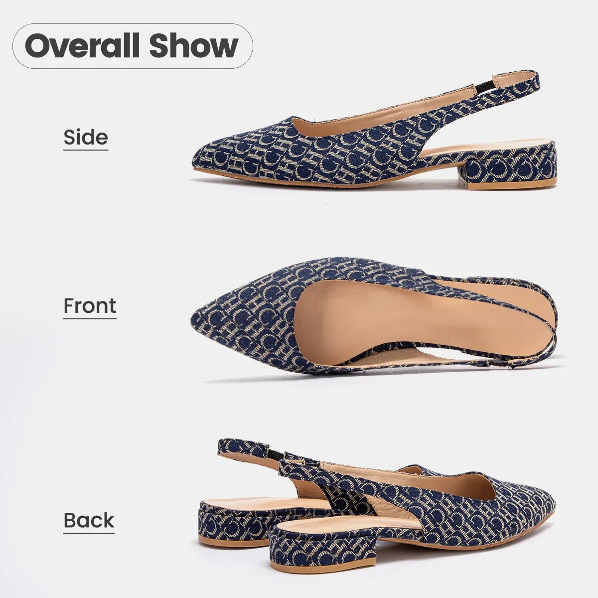 For Women with Follow-Up Shoes, Low Heel Commuting Office Letter Design Women's Sandals