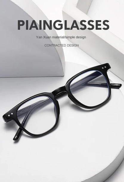 2024 New Fashion Y2K Style Glasses Frame Retro Square Glasses for Women Lady Decorative Eyeglasses Korean Powder Blusher Eyewear