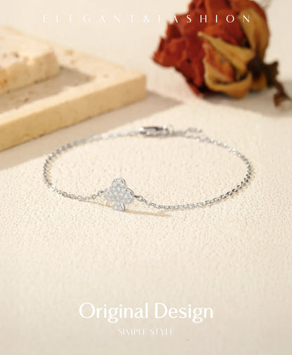 D Color Moissanite 925 Sterling Silver Simple Daily Clubs Link Chain Trendy Bracelet For Women Fine Jewelry Gifts