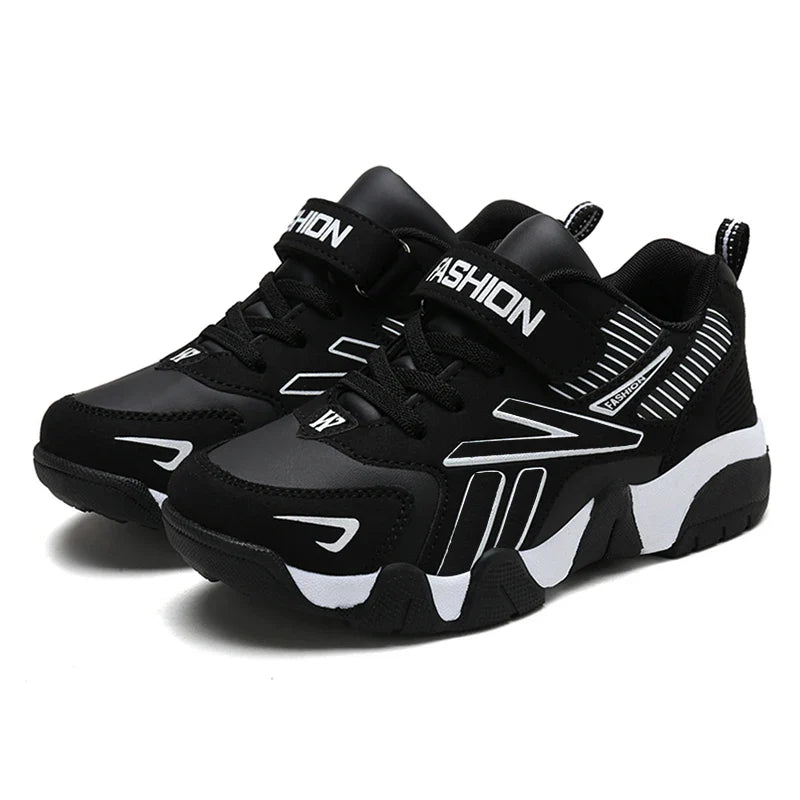 Four Seasons Leather Kids Shoes Non Slip Outdoor Children Walking Sneakers Casual Boys Sport Tennis Size 28-39