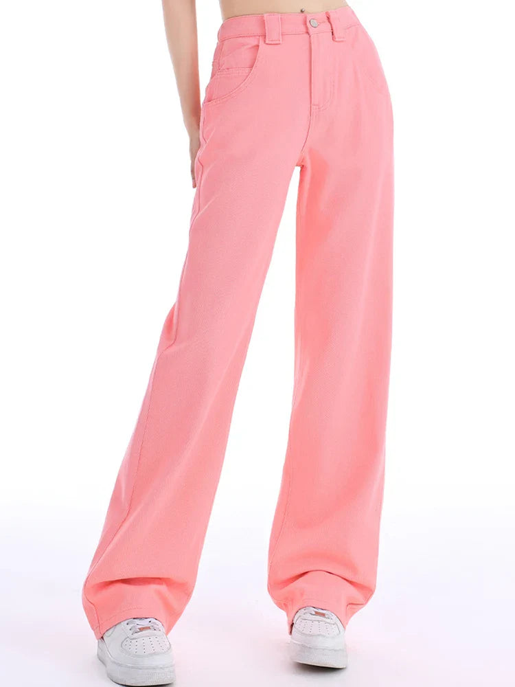 Women High Waist Jeans Female High Street Denim Pants