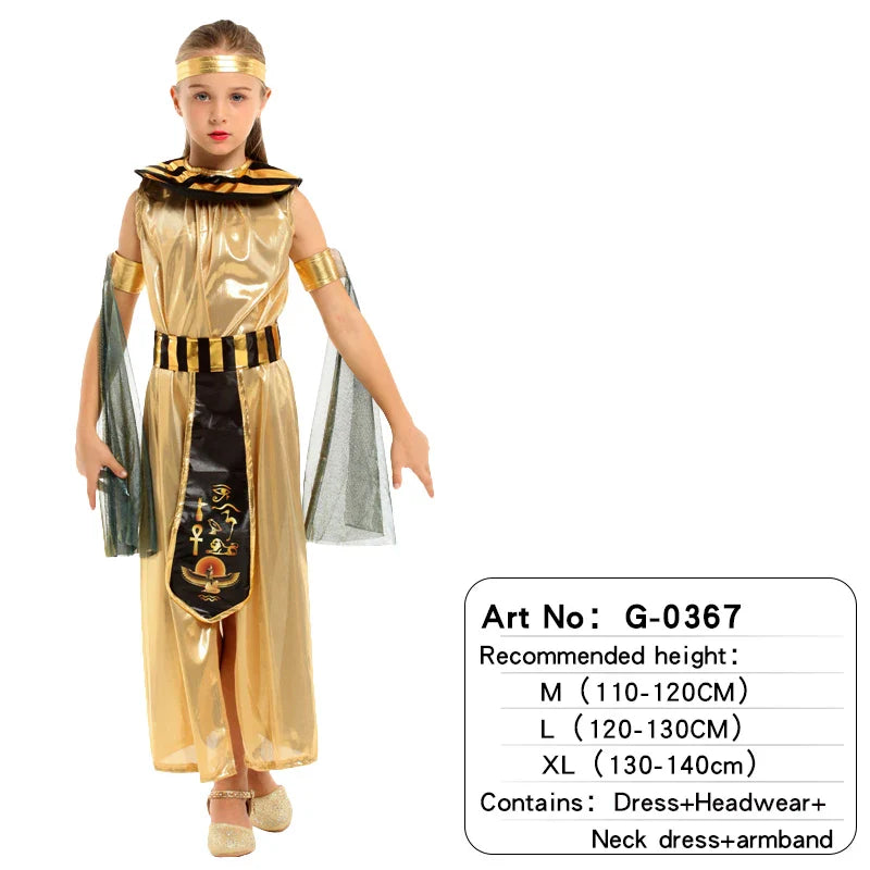 Children  Ancient Egypt Egyptian Pharaoh Cleopatra Prince Princess Costume for Kids Cosplay Anime Cosplay