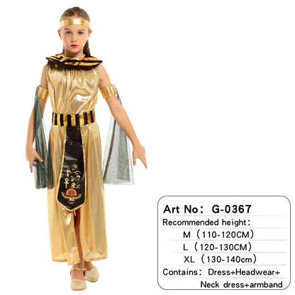 Children  Ancient Egypt Egyptian Pharaoh Cleopatra Prince Princess Costume for Kids Cosplay Anime Cosplay