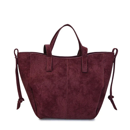 2025 Hot Sale Autumn Soft Women's Handbags Faux Suede Solid Color Large Capacity Shoulder Bag Casual Versatile Ladies Bags