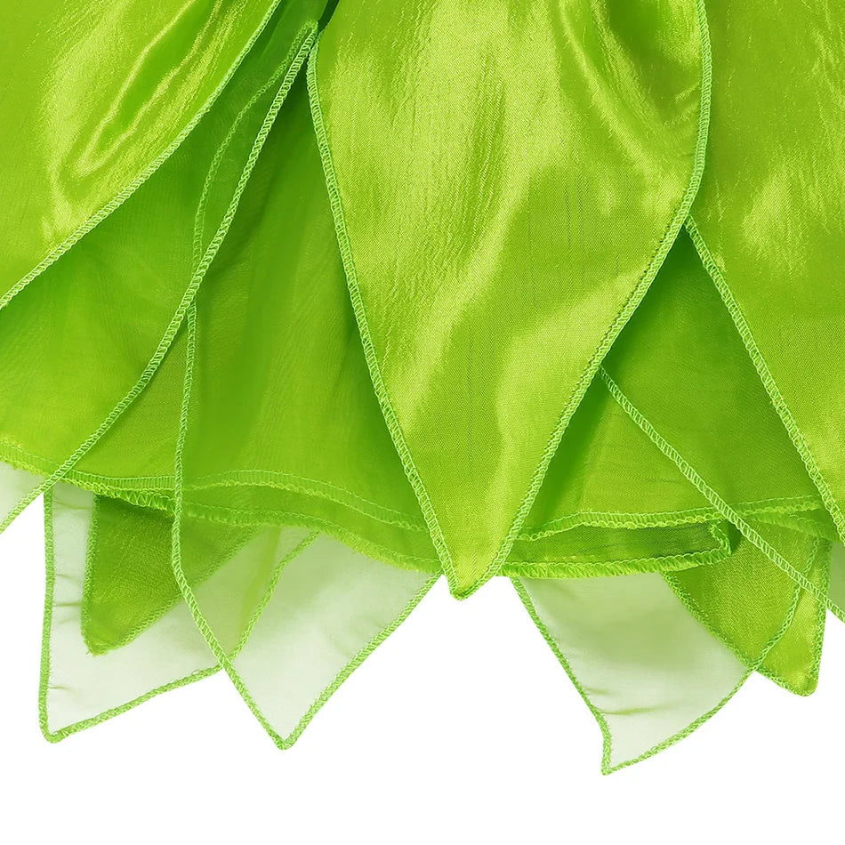 Girls Flower Fairy Dress Up Kids Princess Dress With Wings Halloween Princess Costume Elves Party Tinkerbell Tinker Bell Dress