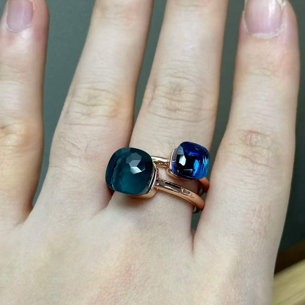 Classic and Petite Ring Set for Women Colorful Cyrstal Fashion Jewelry Gift Vanlentine's Day