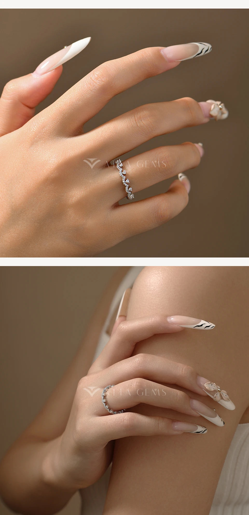 New Moissanite Lace Ring Light Luxury Silver 925 Stackable Rings for Women High Quality Wedding Party Jewelry Gift