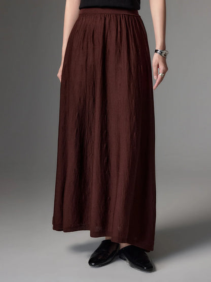 High Quality Women's 100% Worsted Wool Skirts Spring Autumn Female Knitwear Thin Lady Bottoms Cozy Clothing Summer Long Dresses