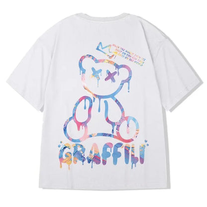 M-8XL Oversized Tshirts New Korean T-shirt Loose Summer Enlarged Round Neck Casual Couple Top Short Sleeve Men's Shirt
