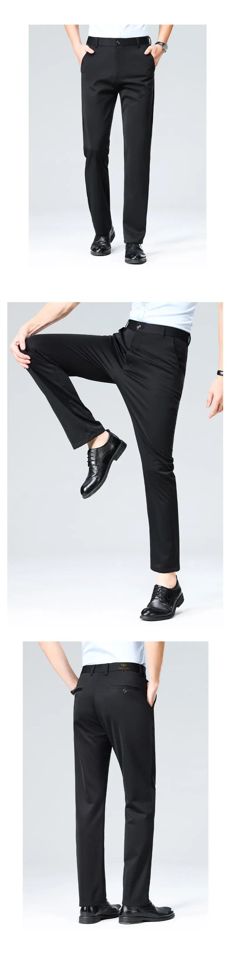 3 Packs Men's Business Casual Pants Stretch Straight Leg Dress Trousers Lightweight Breathable Office Work Sweatpants 3PCS Set
