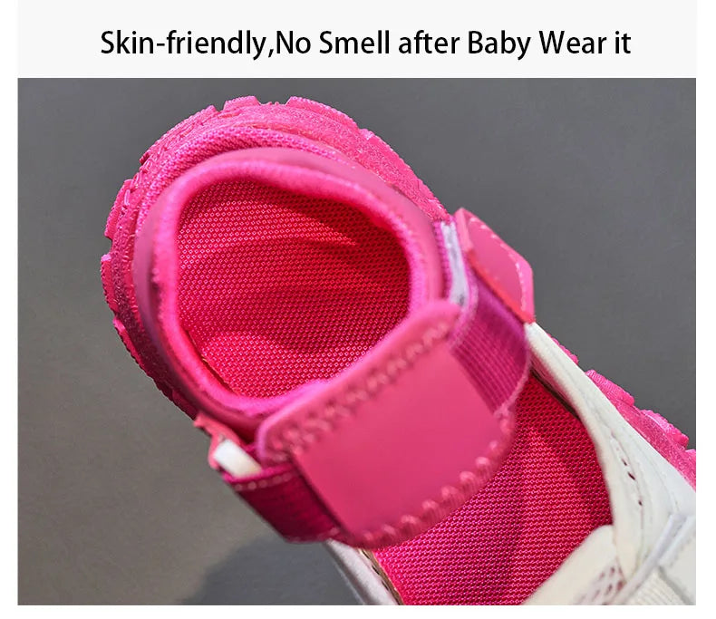 Children Shoes Sport Breathable Boys Sneakers Brand Kids Sandals for Girl Trainers PEclass Casual Child Flat Tennis Shoes E05313