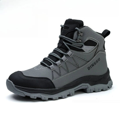 Rotary Buckle Men Work Boots Safety Steel Toe Safety Shoes Indestructible Shoes Anti-smash Puncture-Proof Work Shoes 38-47