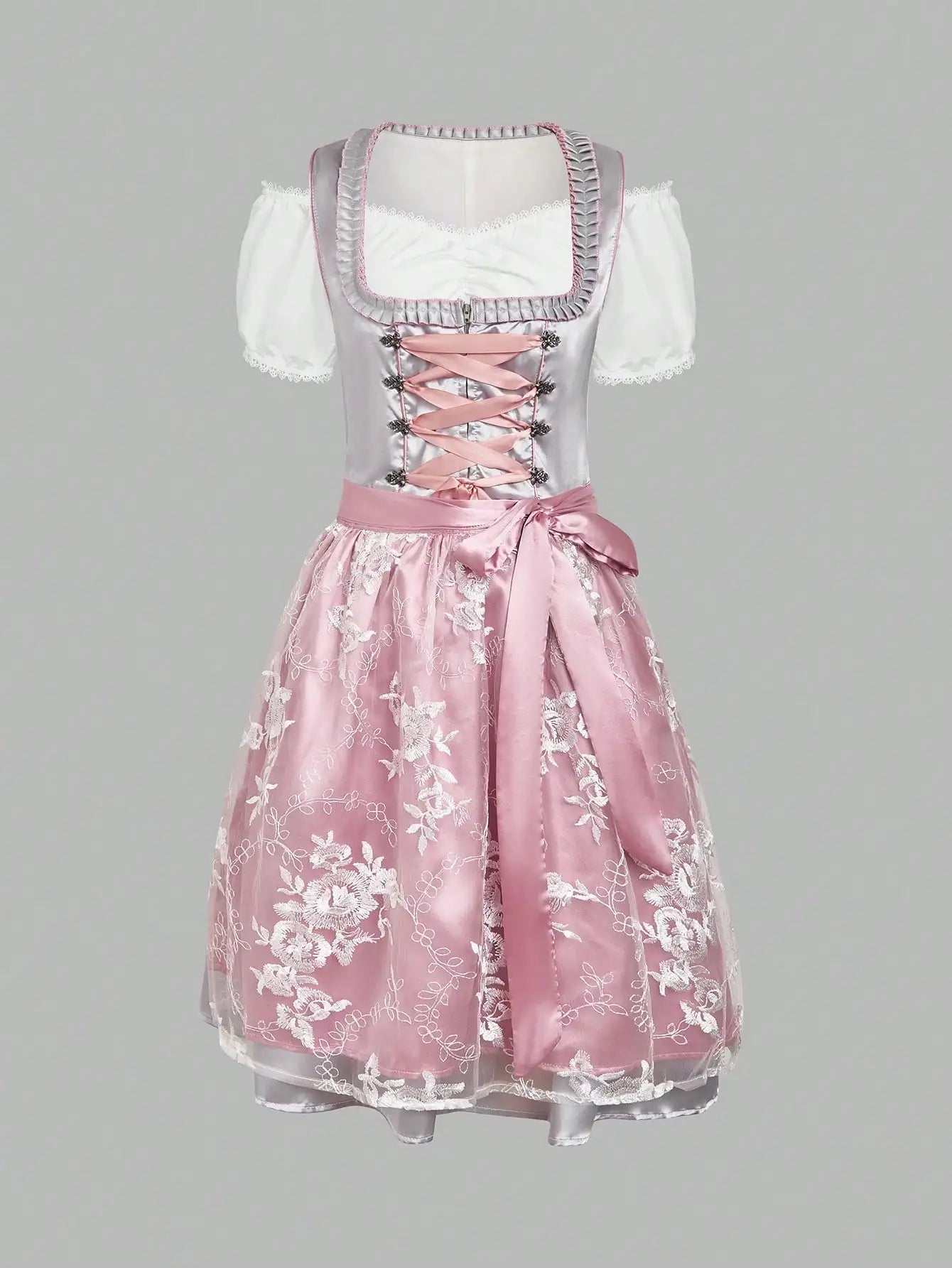 German Traditional Skirt Women's Three Piece Suit, Munich Oktoberfest Costume, Bavarian Style Halloween Carnival Costume