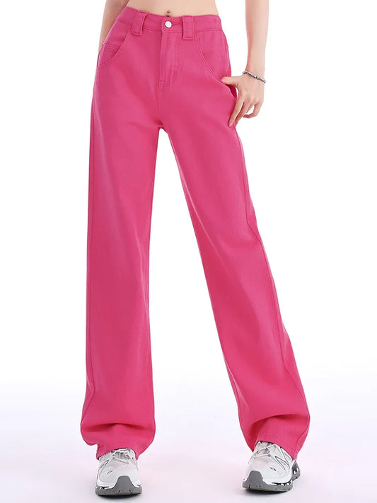 Women High Waist Jeans Female High Street Denim Pants