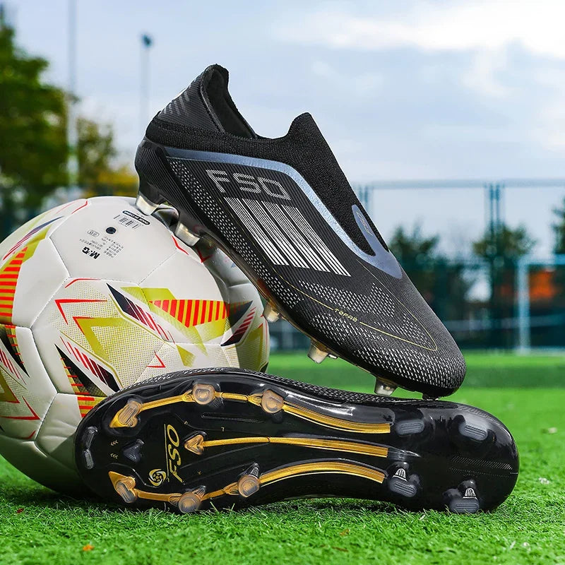 Men Football Boots Training Breathable Drop Shipping Match Sport Cleats Soccer Shoes FG Ultralight Long Spikes Indoor Sneakers