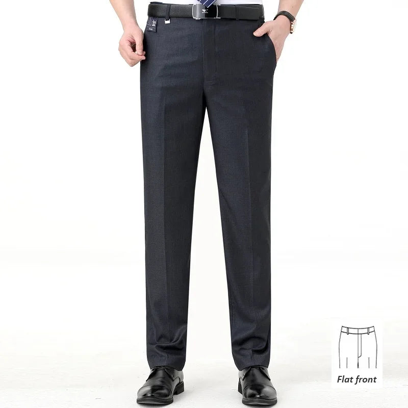Men's High-End Summer Wool Blend Trousers, Traf Suit Pants,Business Formal , Man Pants,Wool Dress Pants for Men