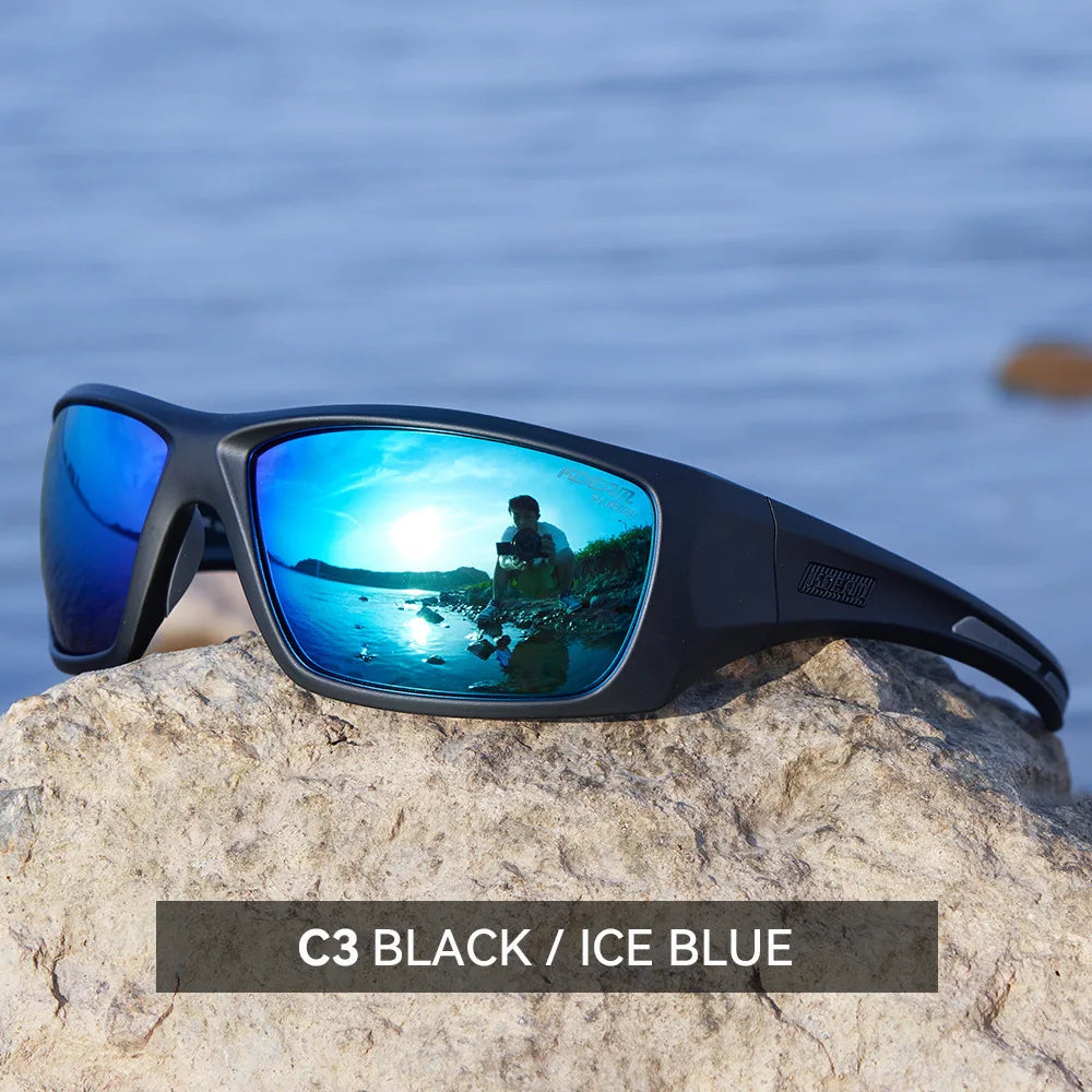 Outdoor Sports Polarized Sunglasses Men's Fishing TR90 Frame UV Protection Lens Shield Sun Glasses Women Eyewear with Box