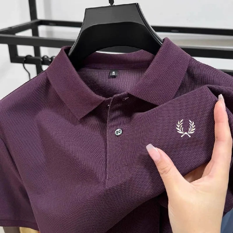High quality men's heavyweight summer new cotton classic brand embroidered comfortable polo shirt breathable trendy short sleeve