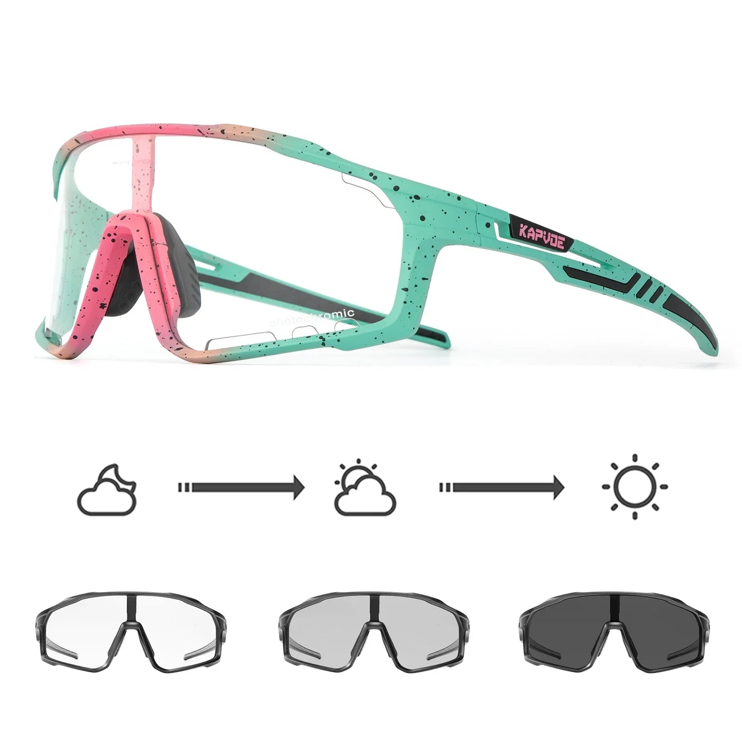 Photochromic Sunglasses Men's Women Sports Cycling Glasses Road Running Goggles MTB Bike Bicycle Mtb Eyewear For Driving