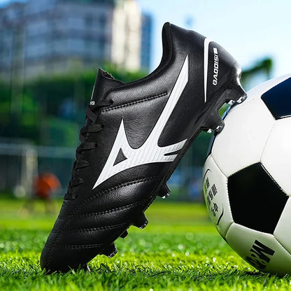 Men Football Boots Soccer Shoes Breathable Professional Turf Outdoor Non-slip Long Spikes Adult Ultralight Training Futsal
