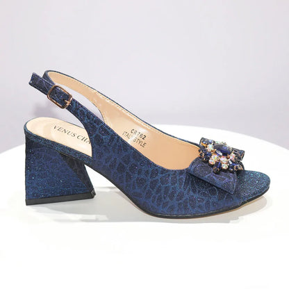 African Fashion Italian Shoes And Bag Sets For Evening Party With Stones Colorful Italian Handbags Match