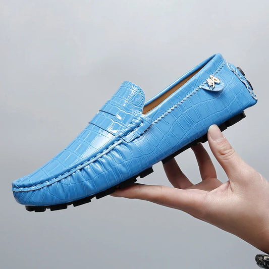 Patent Leather Beanie Shoes for Men 2025 New Spring and Summer Large Size Patent Leather Casual British Leather Shoes for Women Slip-On Slip-On Shoes