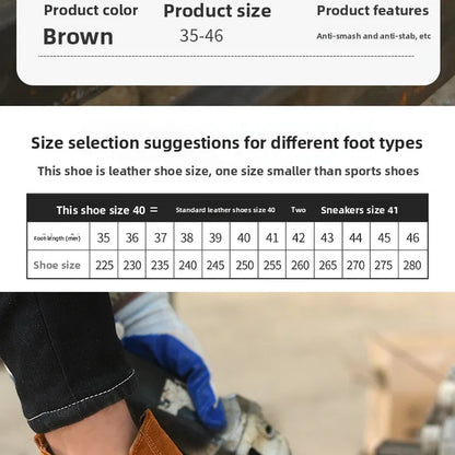 Breathable, Anti Smashing, Wear-resistant Labor Protection Shoes, Welding Boots, Lightweight and Safe Shoes for Summer