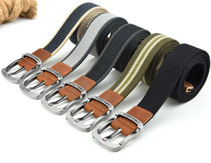 Tactical Canvas Men's Belt Fashion Casual All-match Jeans Accessories Girdle Outdoor Sports Hunting Nylon Pin Buckle Waistband