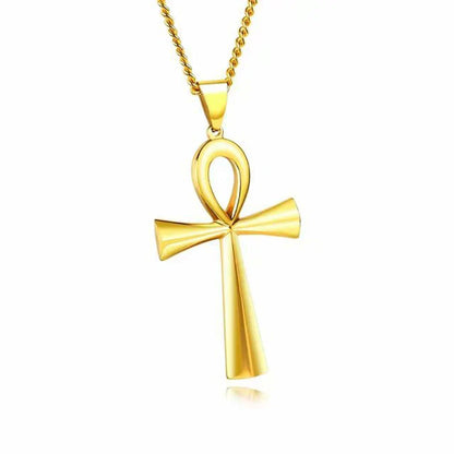 Amulet Pendant Egyptian Ankh Crucifix Necklaces Pendants  Symbol of Life Cross Necklaces Jewelry Wholesale