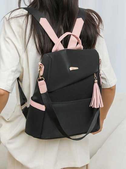 Women's fashion backpack large capacity lightweight Oxford cloth schoolbag leisure travel small backpack women