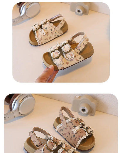 2026 Summmer Girls Shoes Comfortable Soft Sole Sandals Fashionable Open Toe Polka Dot Sandals Boys Girls Beach Shoes