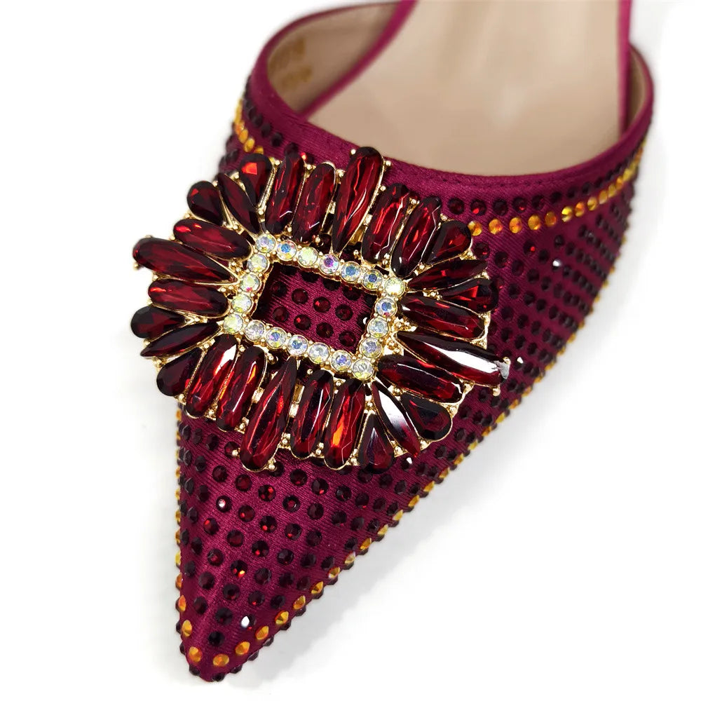 Sandálias Femininas Nigerianas de Alta Qualidade Estilo Italiano Sandálias Africanas Femininas Marca de Grife Sapatos de Luxo Sapatos Femininos 2025