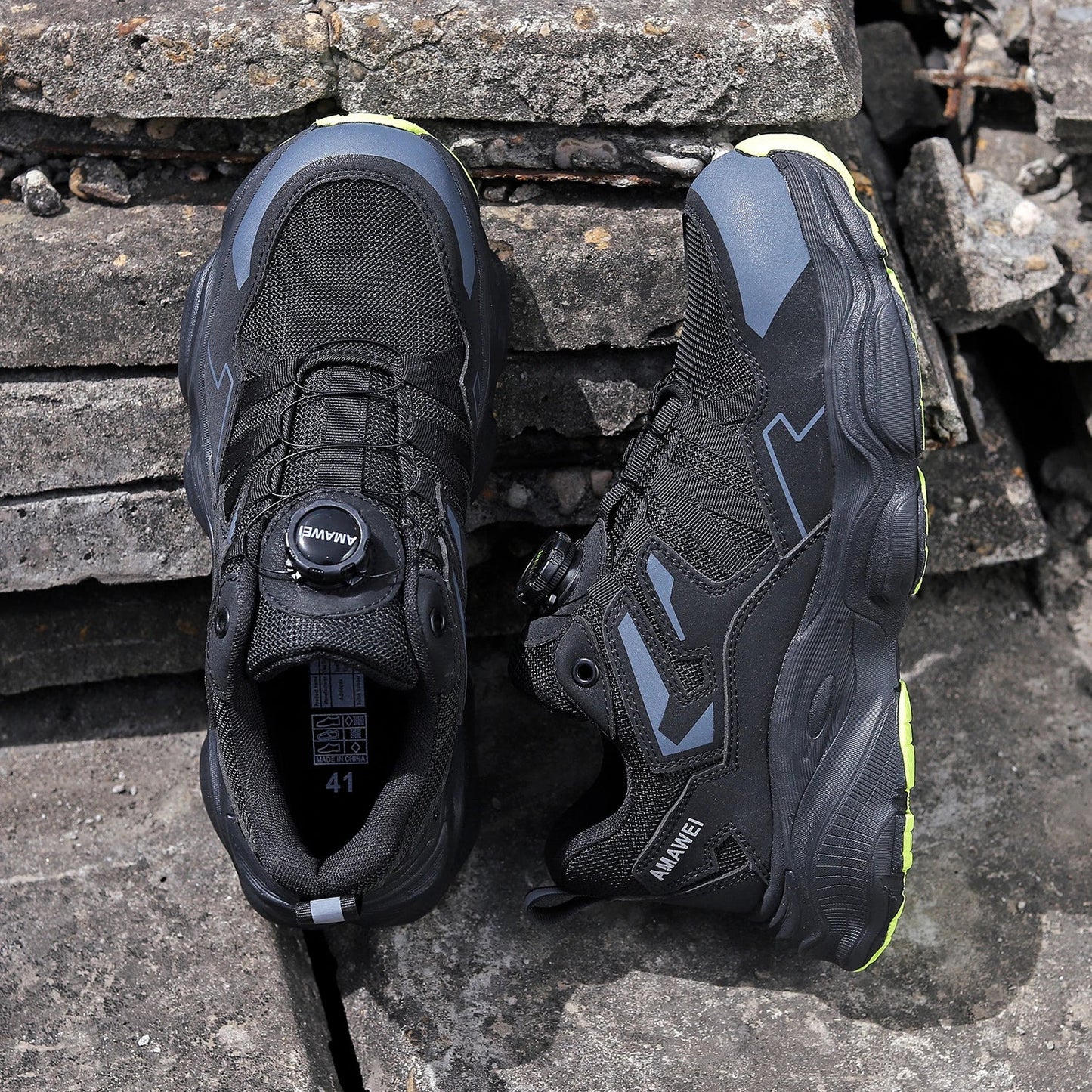 Steel Toe Safety Shoes Men, Anti-Puncture Anti-Smash Non Slip Industrial Work Boots, Lightweight CE New Work Safety Shoes
