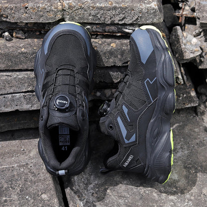 Steel Toe Safety Shoes Men, Anti-Puncture Anti-Smash Non Slip Industrial Work Boots, Lightweight CE New Work Safety Shoes