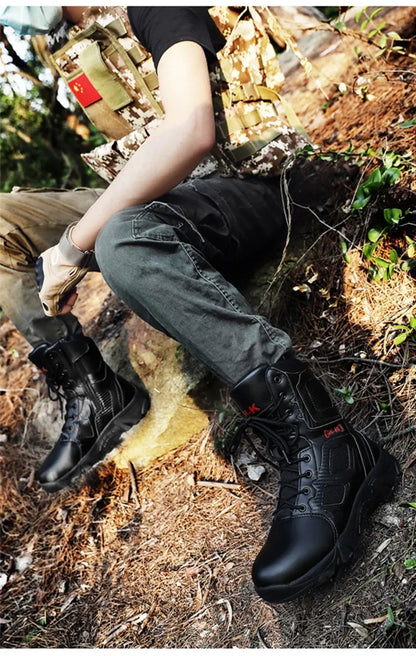 High-Top Work Boots Indestructible Safety Shoes Men Steel Toe Shoes Puncture-Proof Sneakers Male Shoes Men Non Slip Work Shoes