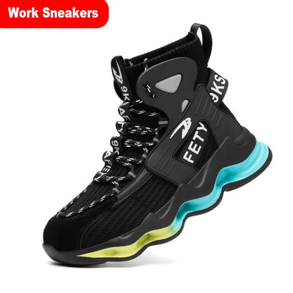2024 New Safety Shoes Puncture-Proof Work Sneakers Lightweight Work Shoes Men Steel Toe Shoes Safety Boots Indestructible Shoes