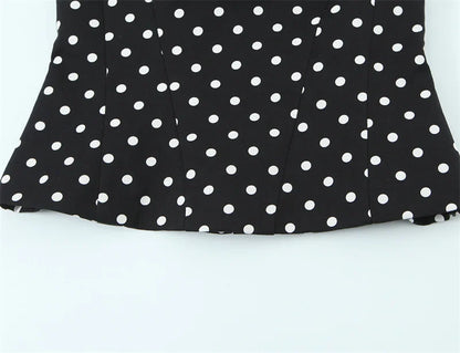 Women's Top 2026 Summer New Style Solid Color Polka Dot Decor Halter Neck Sexy Top Vacation Style Fashionable and Unique