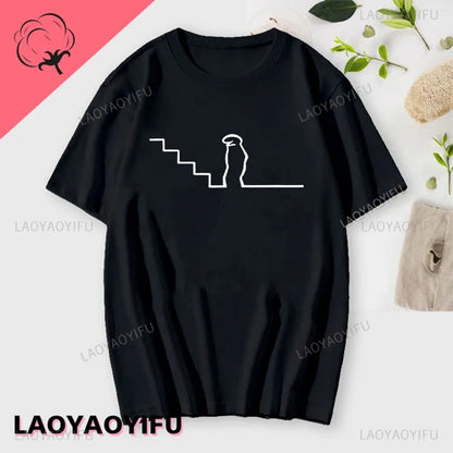 La Linea The Line Osvaldo Cavandoli TV Men Women Style Streetwear Tee Fashion Cotton T Shirt Round Neck Casual Summer Camiseta