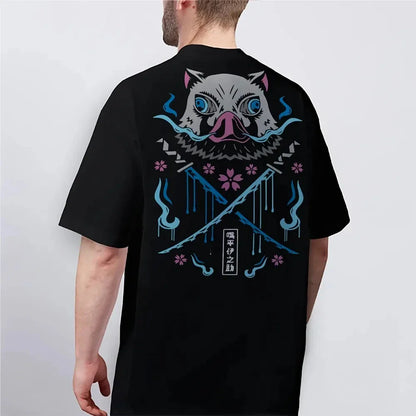 Printing Men's and Women's Summer New Fashion Cotton Breathable Unisex Round Neck Anime T-Shirt