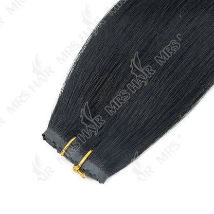 Invisible Hole Flat Pu Tape Human Hair Twin Tabs 25cm Long Tape PU Weft Real Human Hair No Glue Microlink Application 40-50g