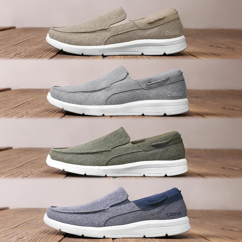 Mocassins Para Homens Sapatos Outono Novo Masculino Sapatos de Lona Clássicos Sapatos de Lazer Confortáveis Tênis Respiráveis Para Homens Mocassins