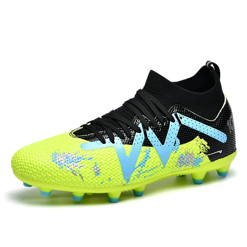 AG FG Athletic Soccer cleats PU Fabric Comfort Upper TPU Anti-slip Long Studs Sole Reliable Quality Adult Kids Training Shoes