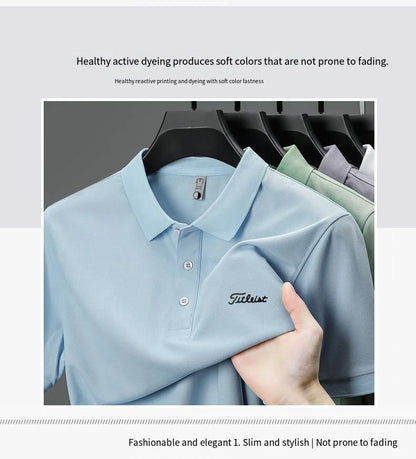 designer men's high quality brand short sleeves polo shirt lapel letter printing ventilate t-shirt business leisure men's wear