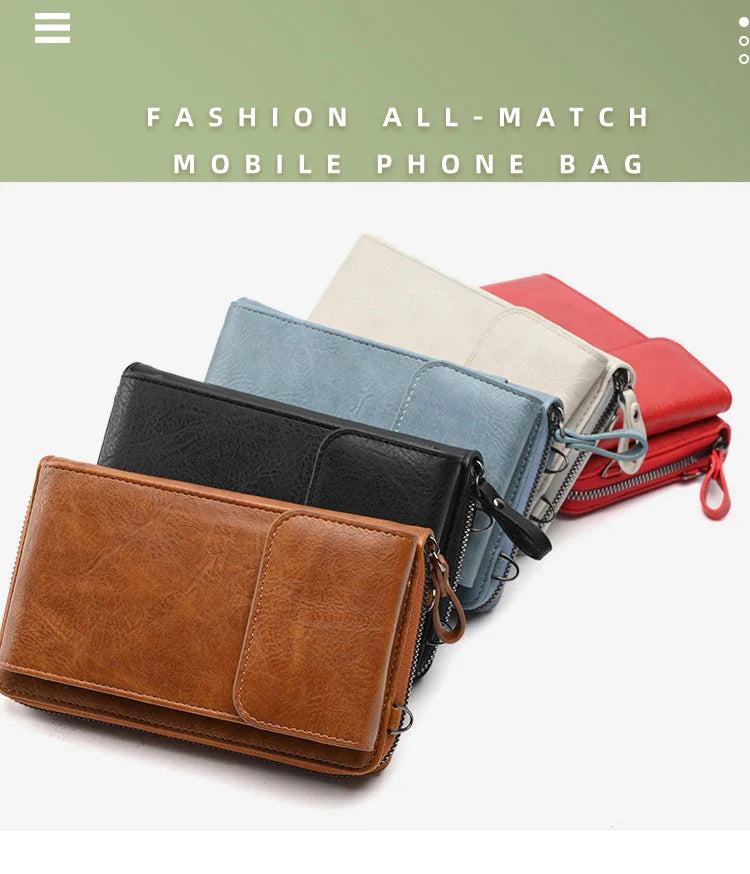 Fashionable single-shoulder bag, versatile crossbody bag, colorful mobile phone bag, large-capacity coin purse