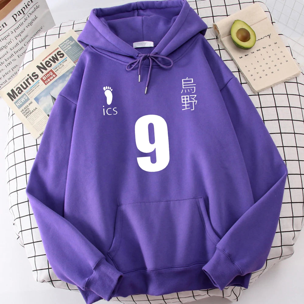 Haikyuu Anime Print Hooded Mens Autumn Casual Hoodies Loose Warm Hoodie Hip Hop High Quality Unisex Tracksuit